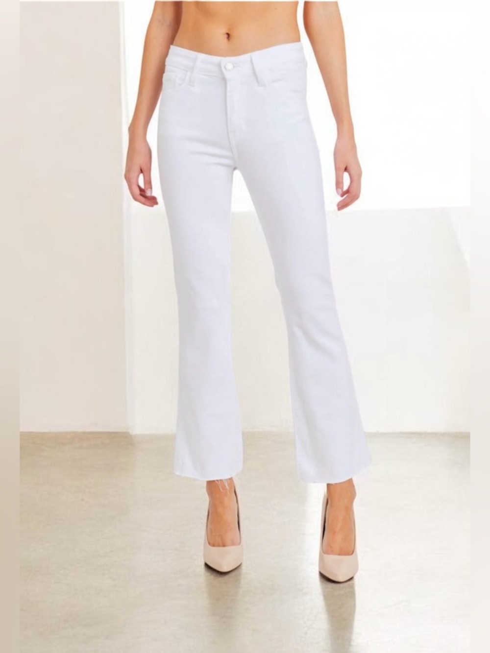 Just Black HR (High Rise) Crop Flare NWT